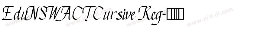 EduNSWACTCursive Reg字体转换